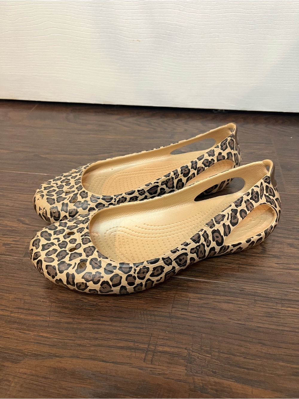 Crocs Women’s Leopard Print Slip-On Flats
